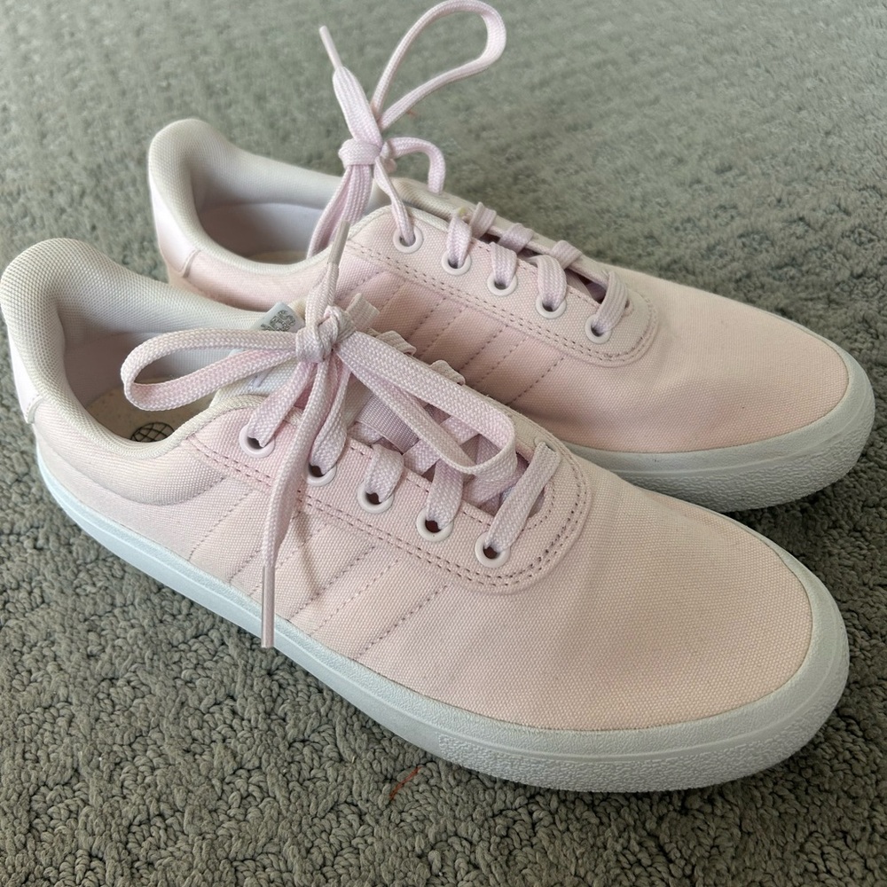 Adidas Women's Soft Pink Canvas Sneakers